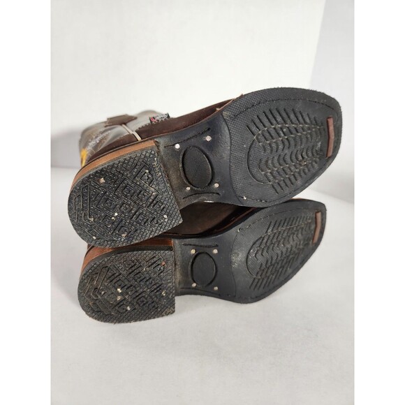 El Carril Genuine Leather Cowgirl Boots Sunflower Embroidered  Size 19.5 Us13.5? - Picture 6 of 8